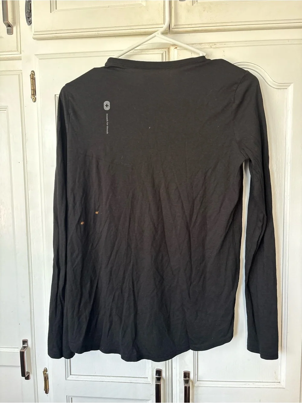 Figs Black Long Sleeve Women's Crewneck underscrub
